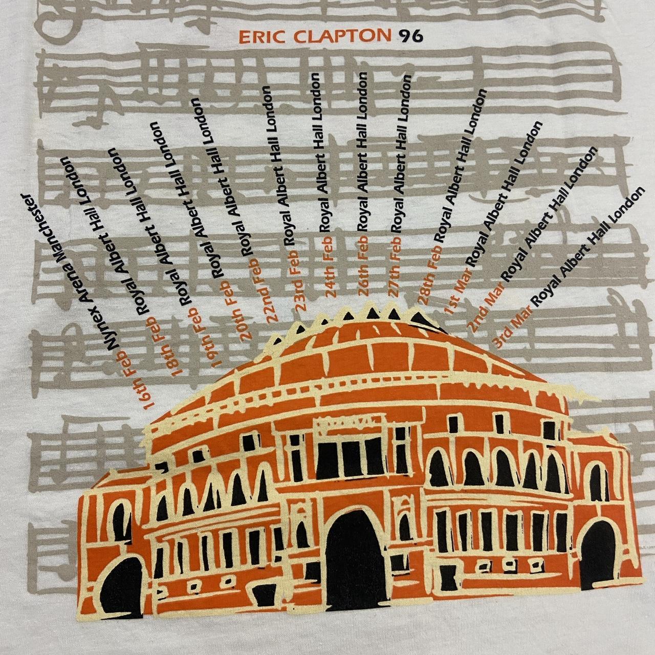 Vintage 90s USA Eric Clapton UK tour music Royal Albert Hall London band rock graphic t-shirt