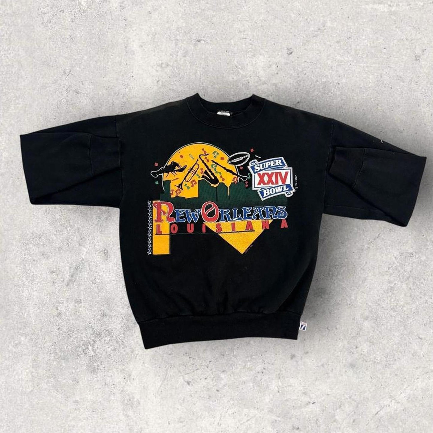 Vintage 80s USA Super Bowl 24 NFL American Football New Orleans sweatshirt