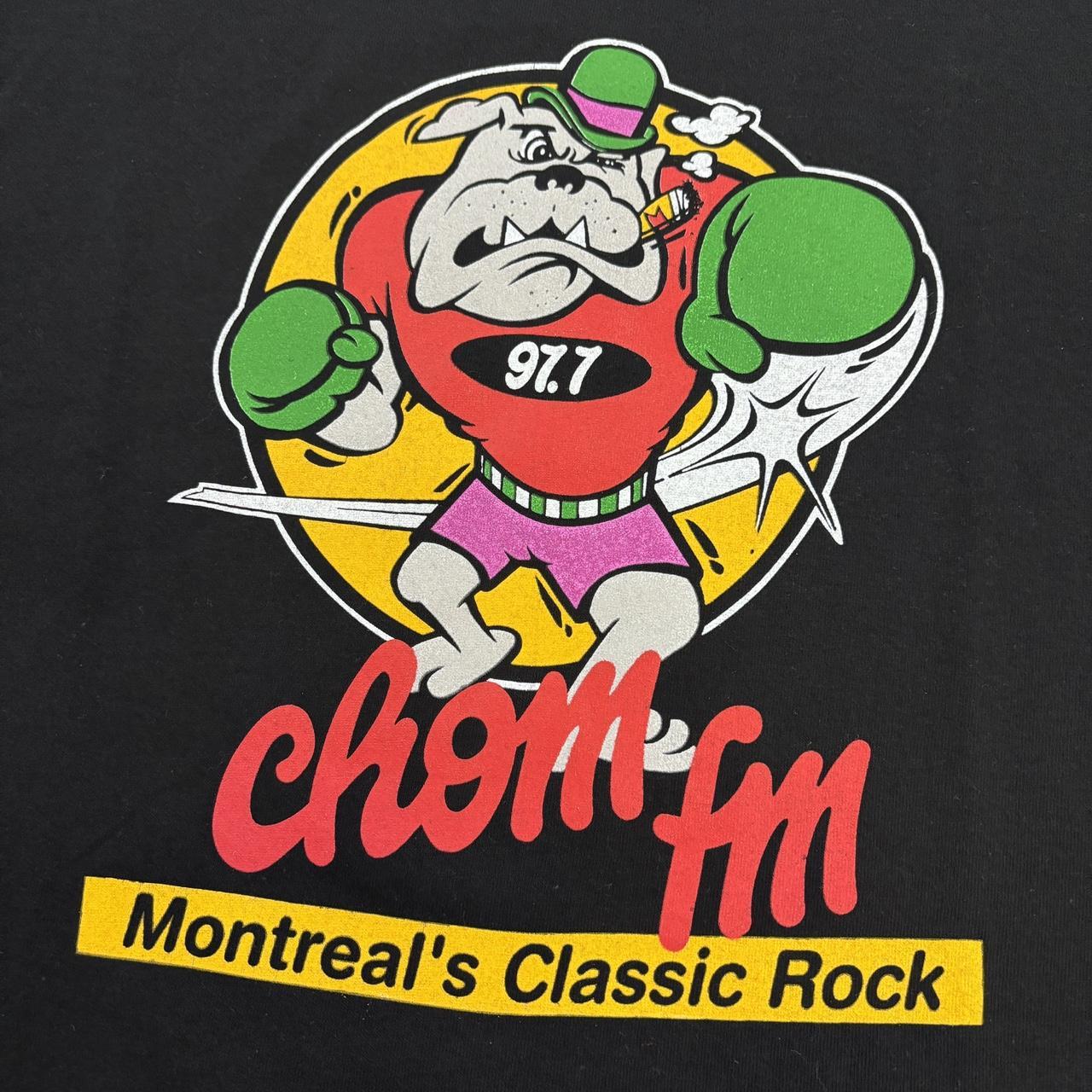Vintage 90s Chom FM Montreal’s Classic rock radio station Canada graphic t-shirt