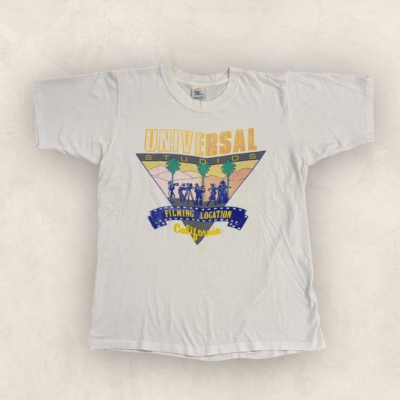 Vintage 90s USA Universal Studios Hollywood California filming location movie set graphic t-shirt