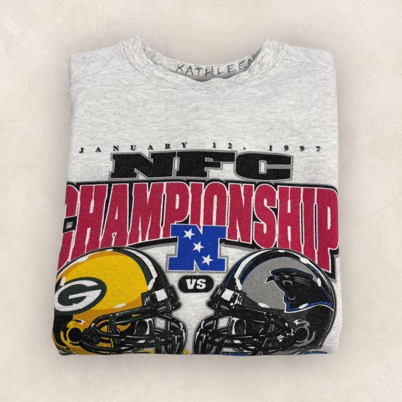 Vintage 90s USA NFC Championship NFL American Football Packers Panthers graphic sweatshirt