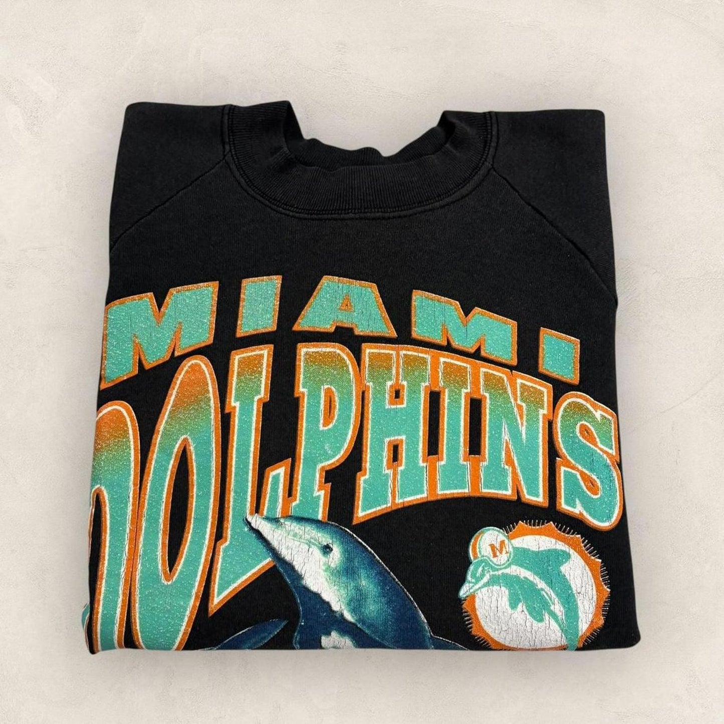 Vintage 90s USA Miami Dolphins Florida NFL American Football graphic sweatshirt