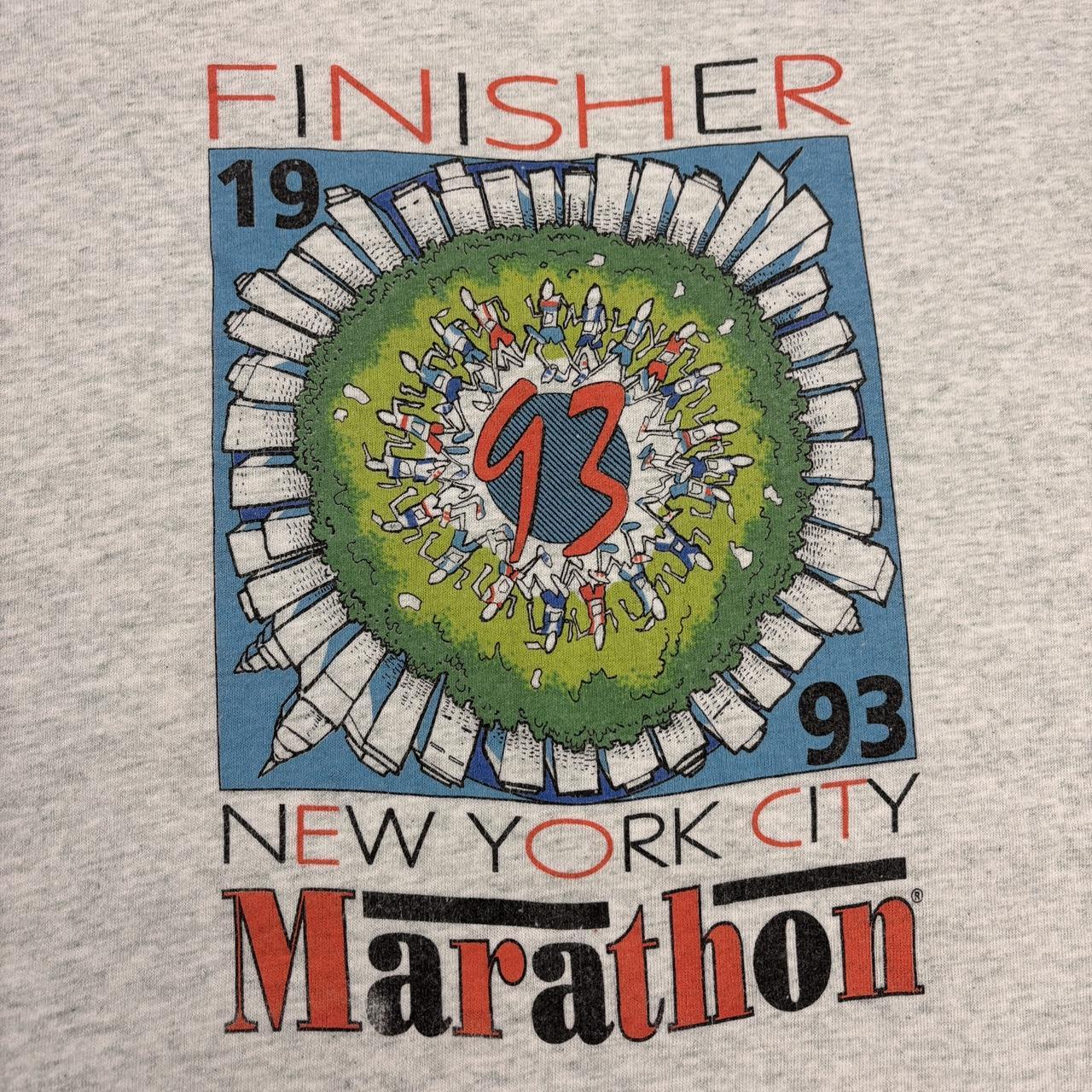 Vintage 90s USA New York Marathon 93 race finisher graphic t-shirt