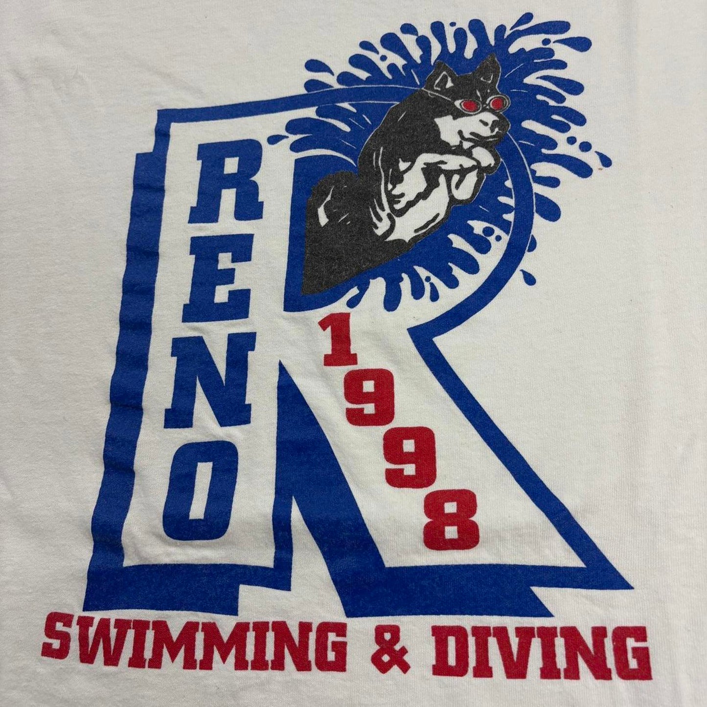 Vintage 90s USA Reno Nevada swim and dive team graphic t-shirt