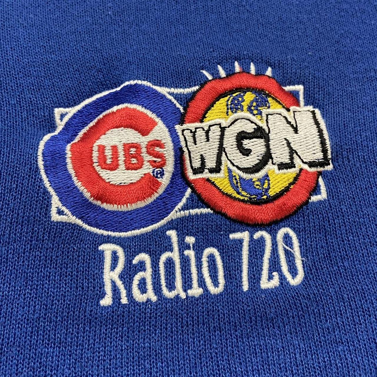 Vintage 90s USA Chicago Cubs MLB baseball WGN Radio graphic sweatshirt