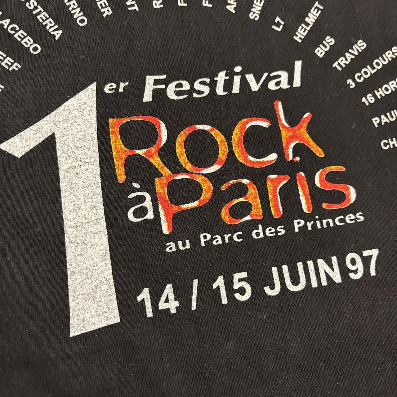Vintage 90s USA Paris Rock Festival at Parc des Princes graphic band t-shirt
