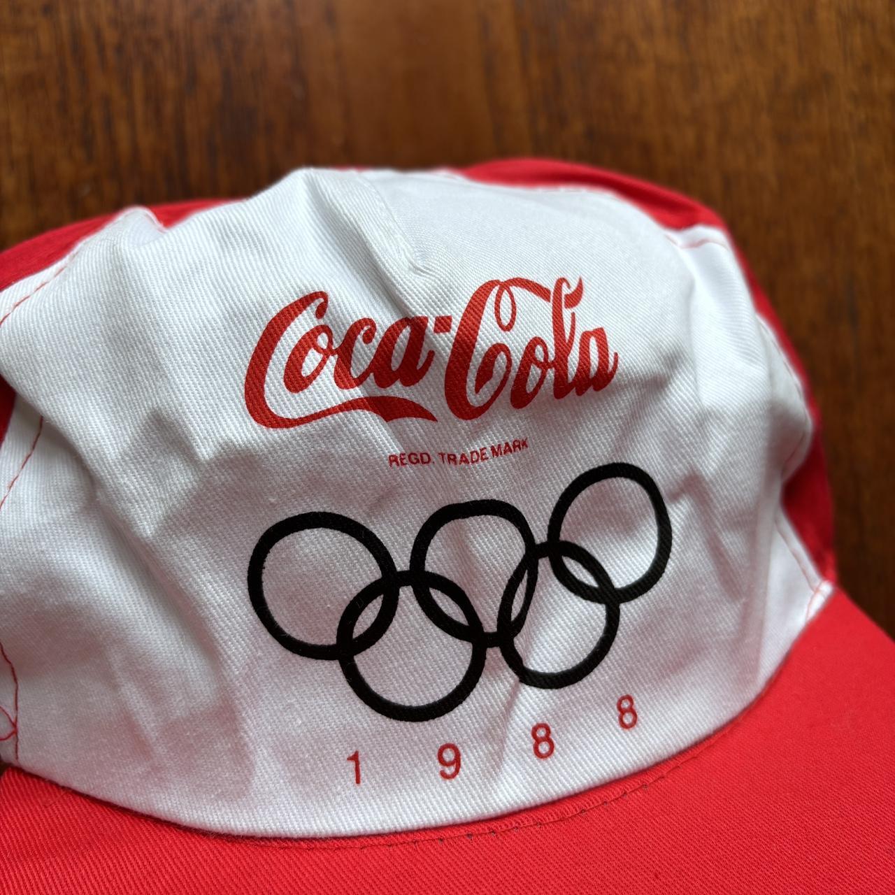 Vintage 80s USA Coca Cola Seoul Olympics summer games athletics baseball cap