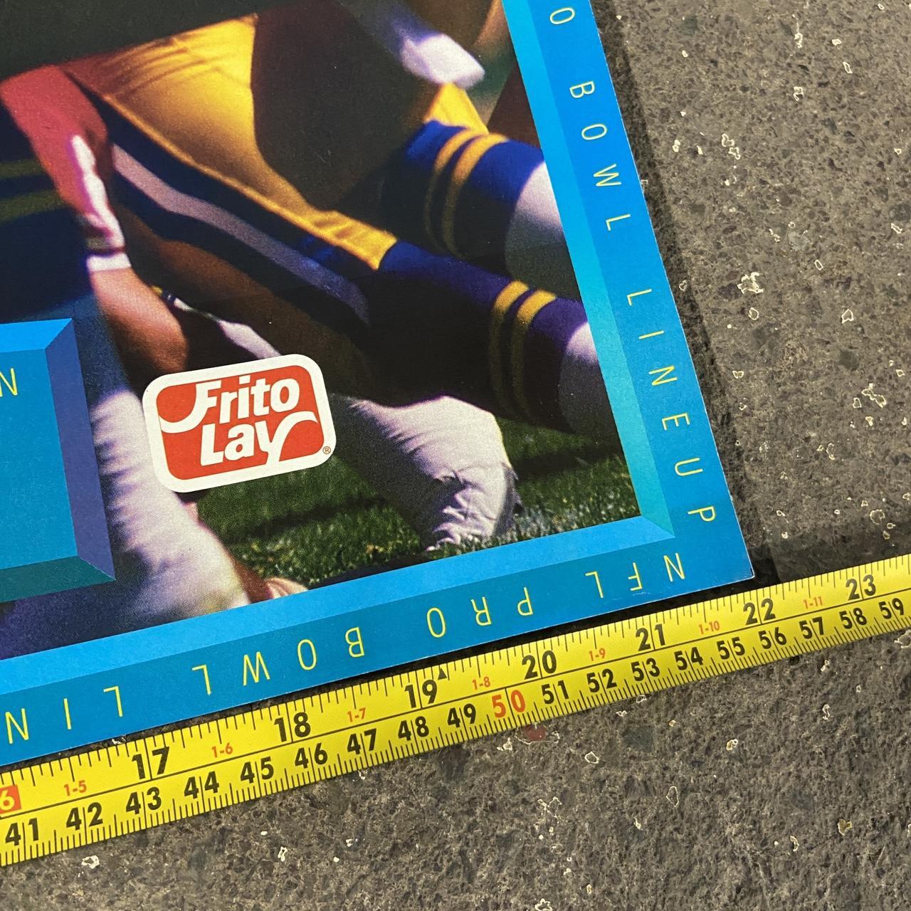 Vintage 90s USA NFL American Football Pro Bowl line up offensive linemen promotional poster