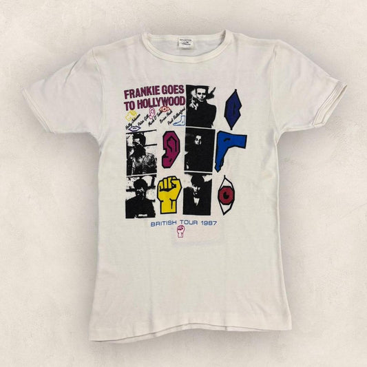 Vintage 80s Frankie Goes to Hollywood UK Tour band t-shirt