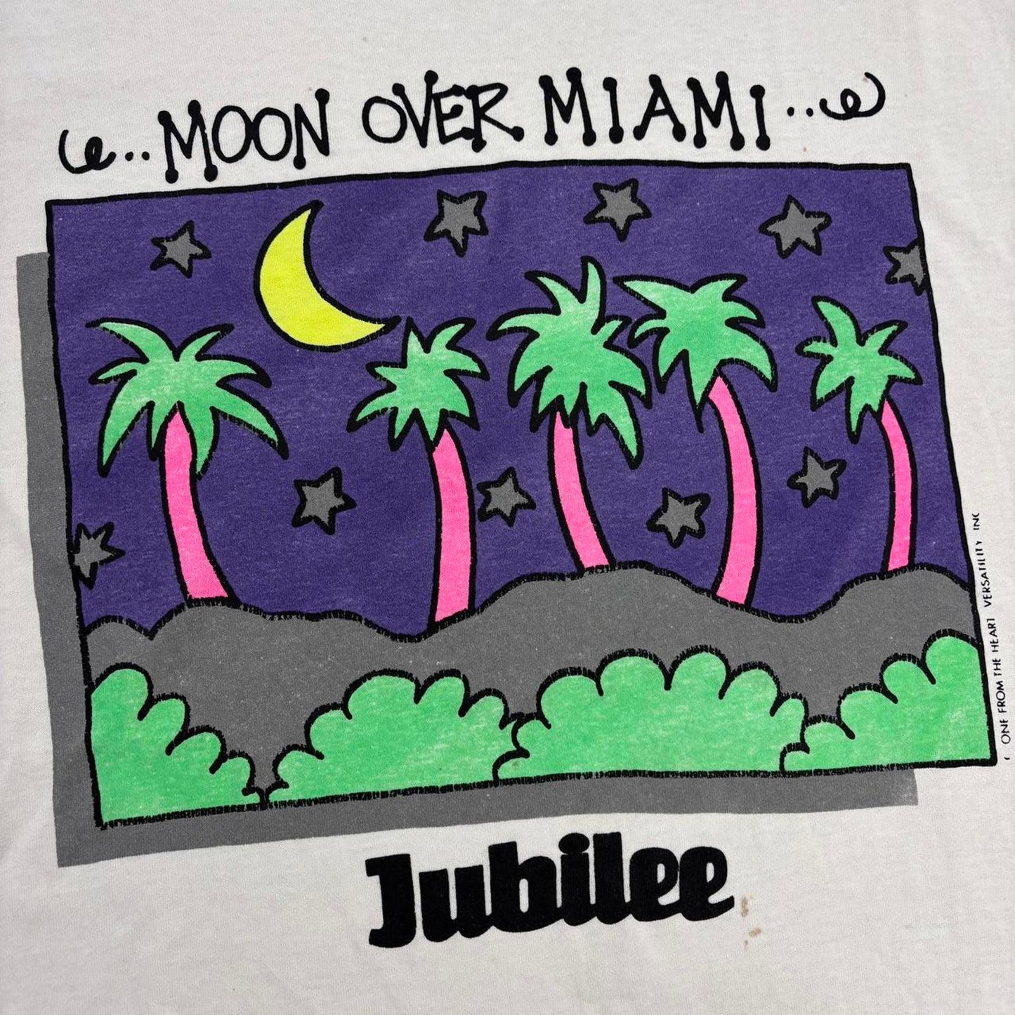 Vintage 90s USA moon over Miami Florida Jubilee souvenir t-shirt