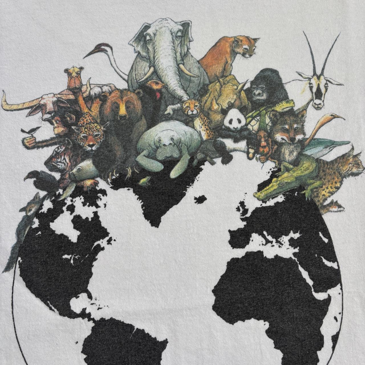 Vintage 90s USA they were here first animals nature wildlife humanitees t-shirt