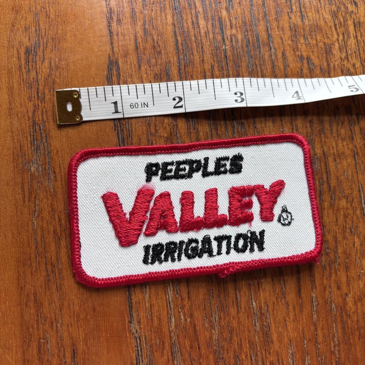 Vintage 90s USA Peeples valley irrigation Arizona agriculture embroidered patch
