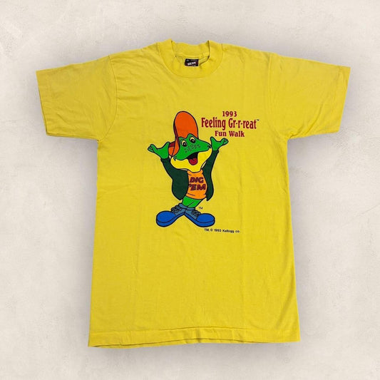 Vintage 90s USA Kellogg’s cereal fun walk 93 cartoon frog graphic t-shirt