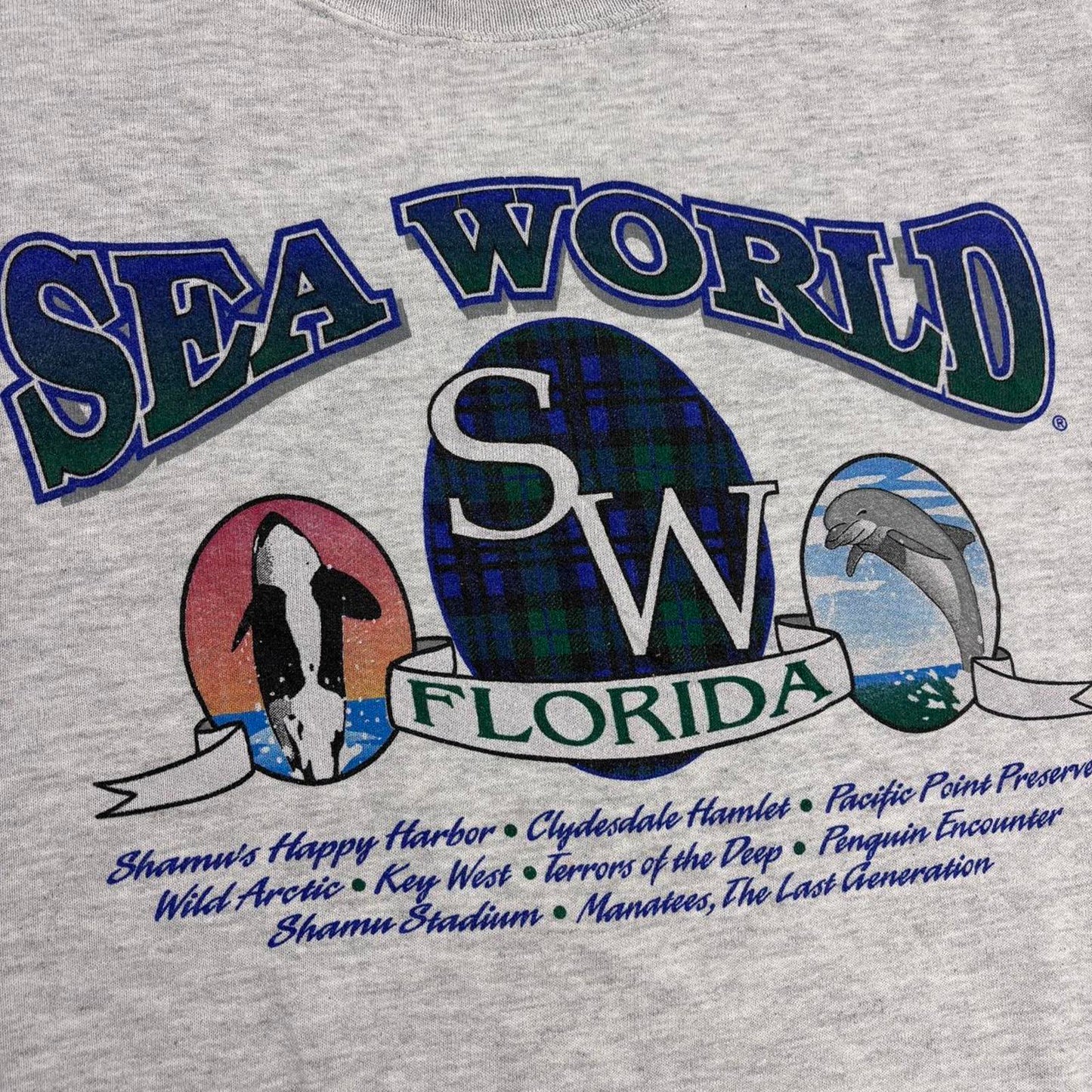 Vintage 90s USA Sea World Florida theme park Shamu souvenir sweatshirt