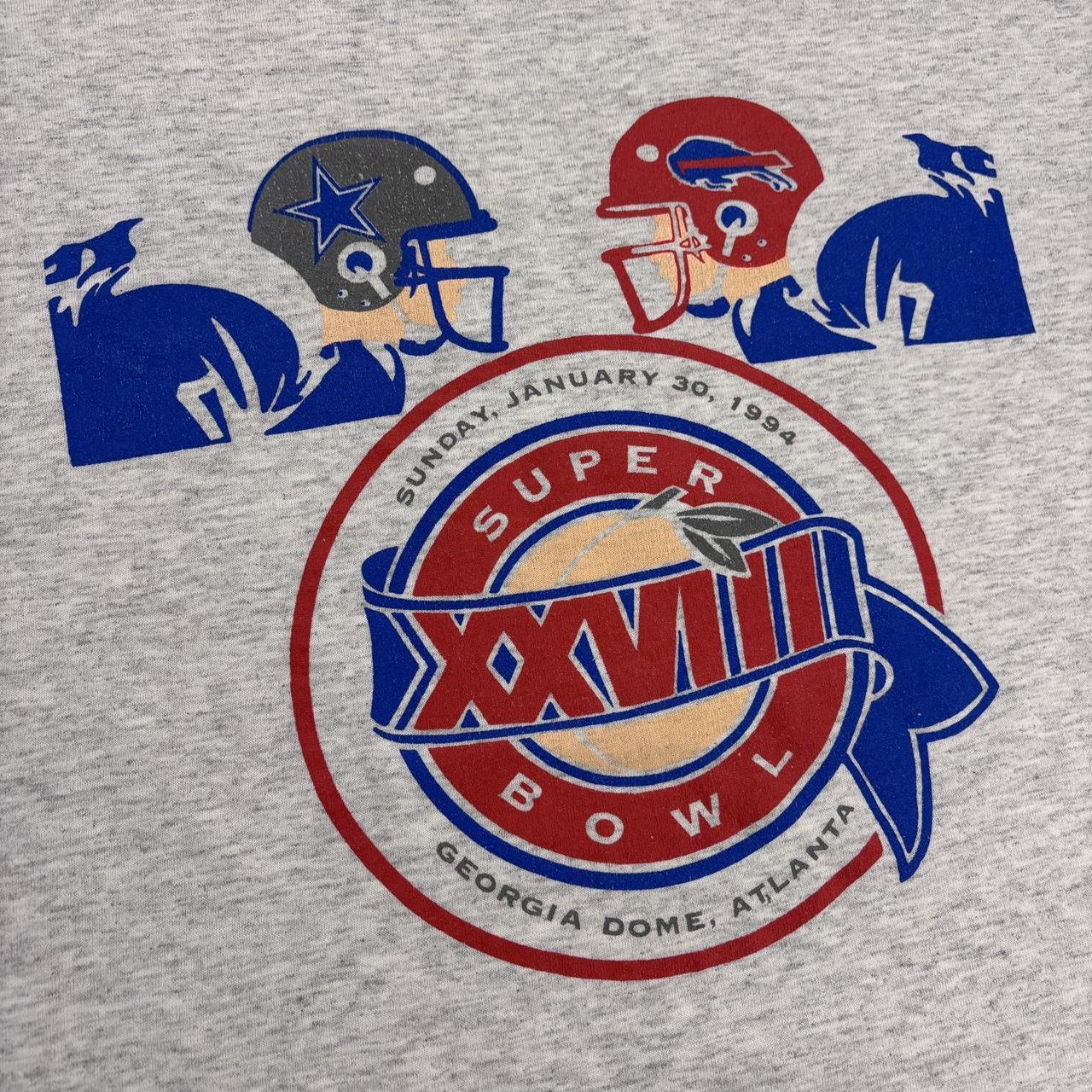 Vintage 90s USA Super Bowl 28 NFL American Football Cowboys Bills graphic t-shirt