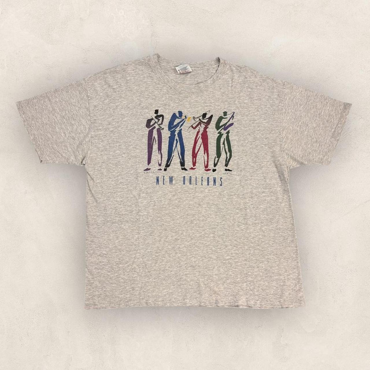 Vintage 90s USA New Orleans jazz music graphic t-shirt