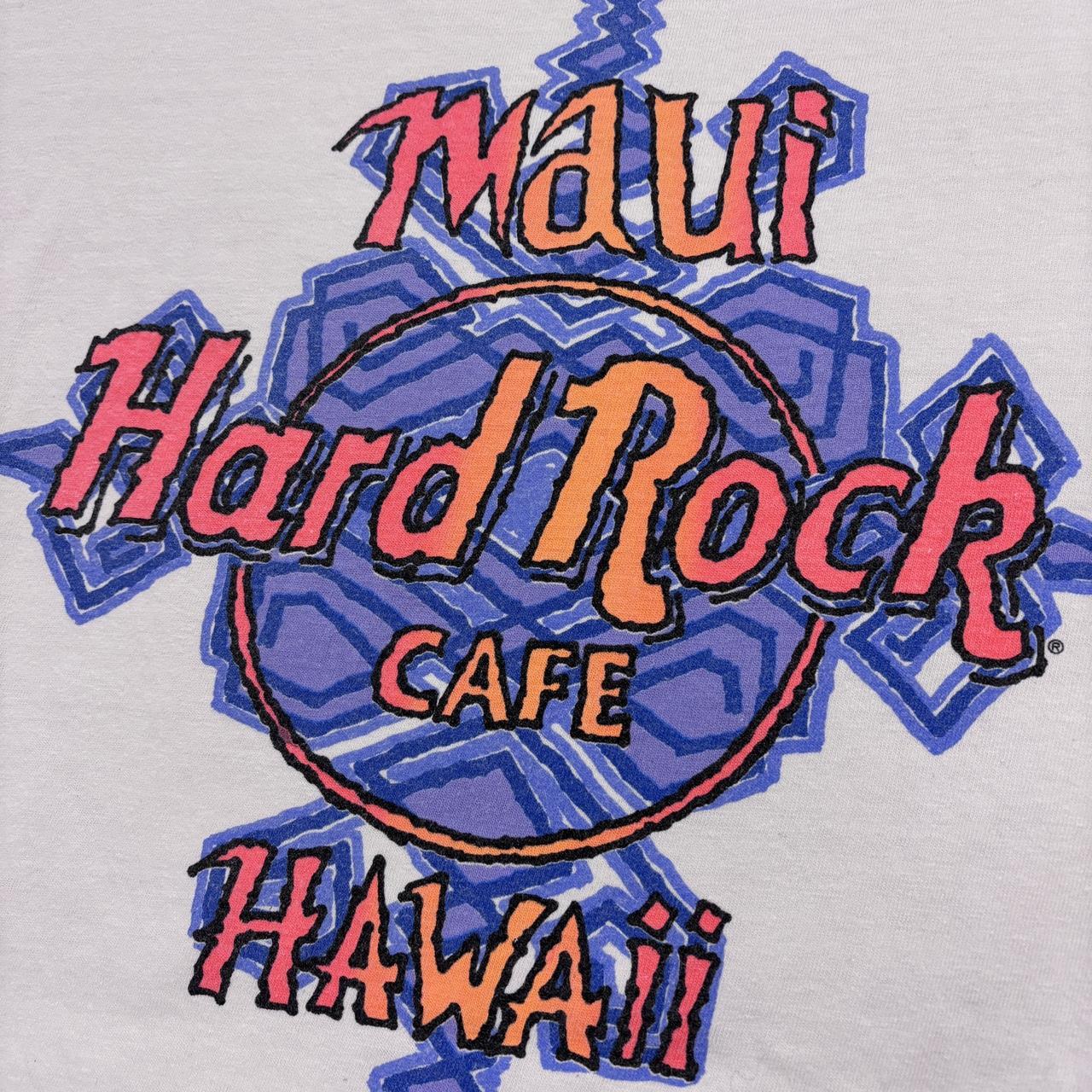 Vintage 90s USA Hard Rock Cafe Maui Hawaii bar restaurant graphic t-shirt