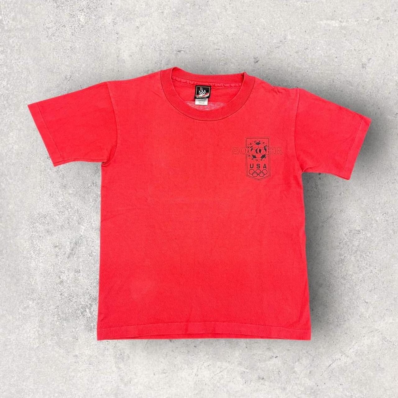 Vintage 90s USA Olympic soccer team summer games football graphic t-shirt
