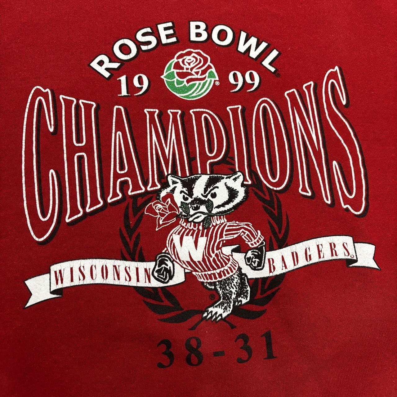 Vintage 90s USA Wisconsin Badgers Rose Bowl Champions American Football graphic sweatshirt
