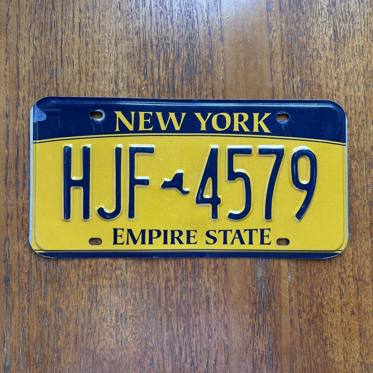 Vintage Y2K New York Empire State American license plate