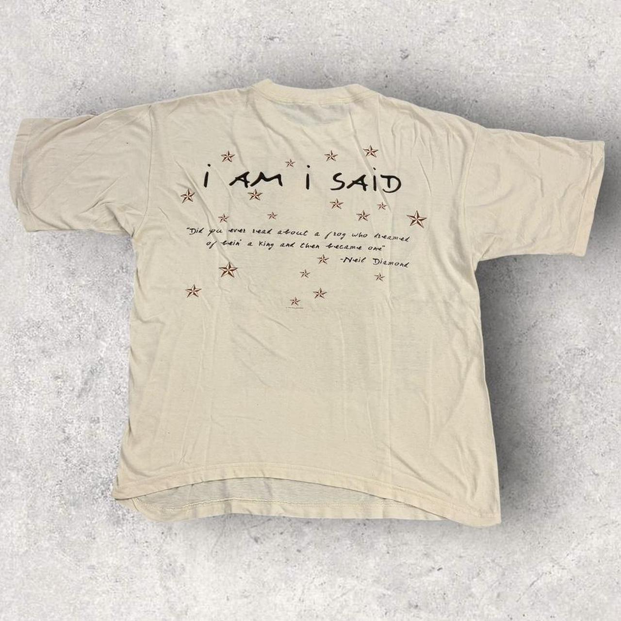 Vintage 90s USA Neil Diamond I Am I Said music band graphic t-shirt