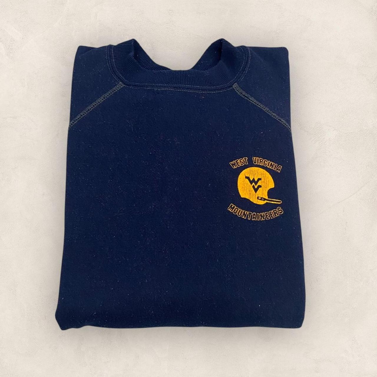 Vintage 90s USA West Virginia Mountaineers varsity American Football team graphic sweatshirt