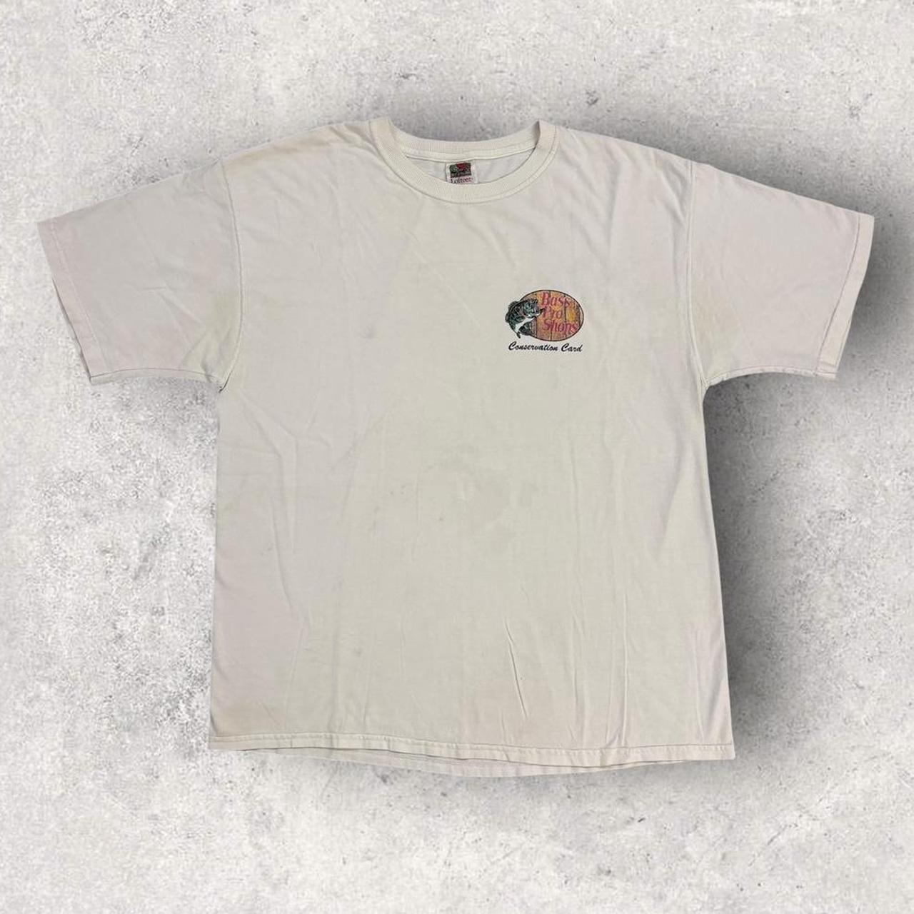 Vintage 90s USA Bass Pro Shops conservation card hunting fishing graphic t-shirt