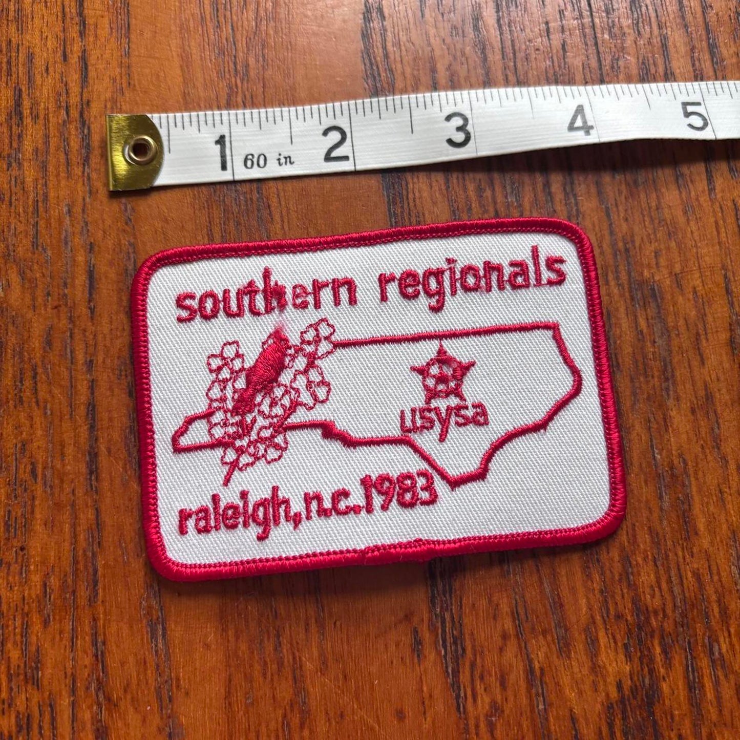 Vintage 80s USA soccer regionals North Carolina football embroidered patch