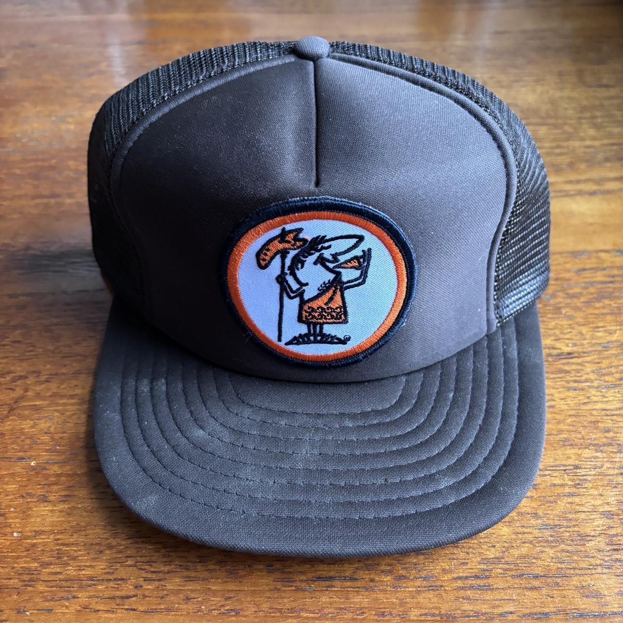 Vintage 90s USA Little Caesars pizza restaurant chain graphic trucker cap