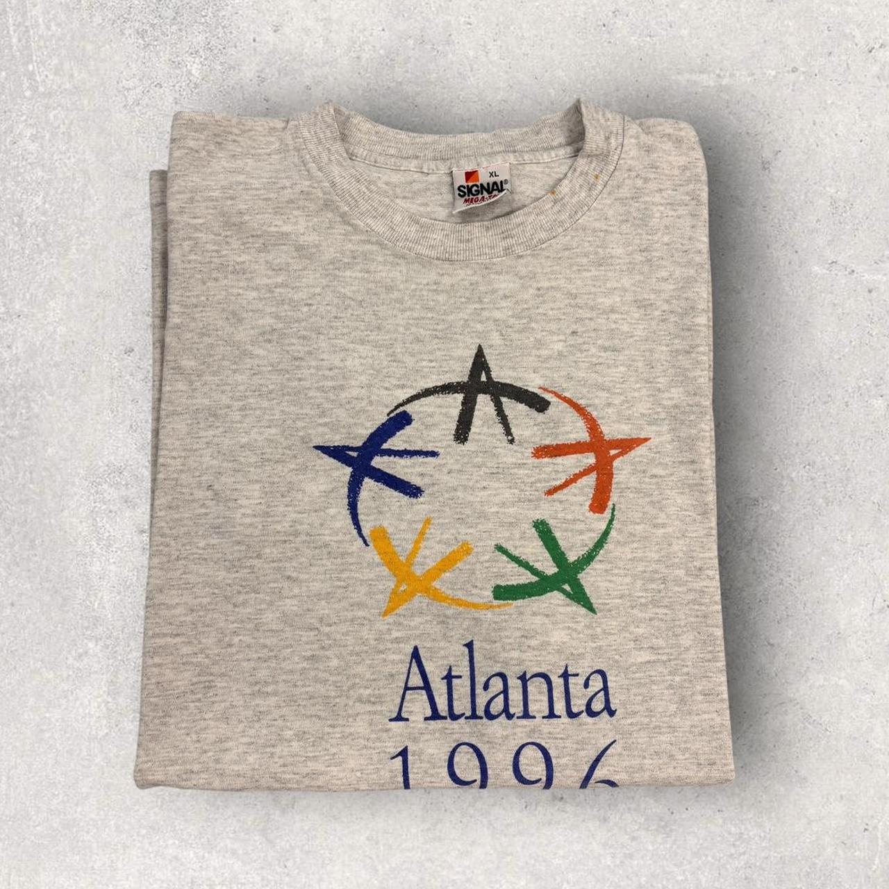 Vintage 90s USA Atlanta Olympics 1996 summer games athletics graphic t-shirt
