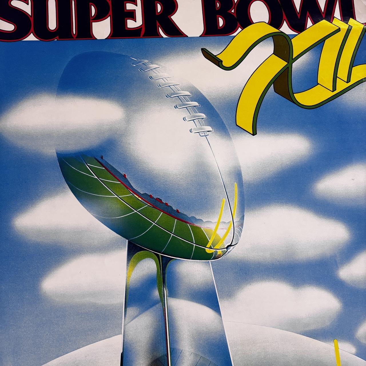 Vintage 70s Super Bowl 12 poster NFL American Football New Orleans print