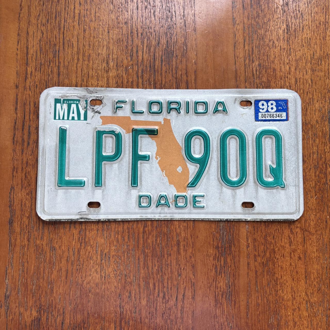 Vintage 90s USA Florida state American license plate