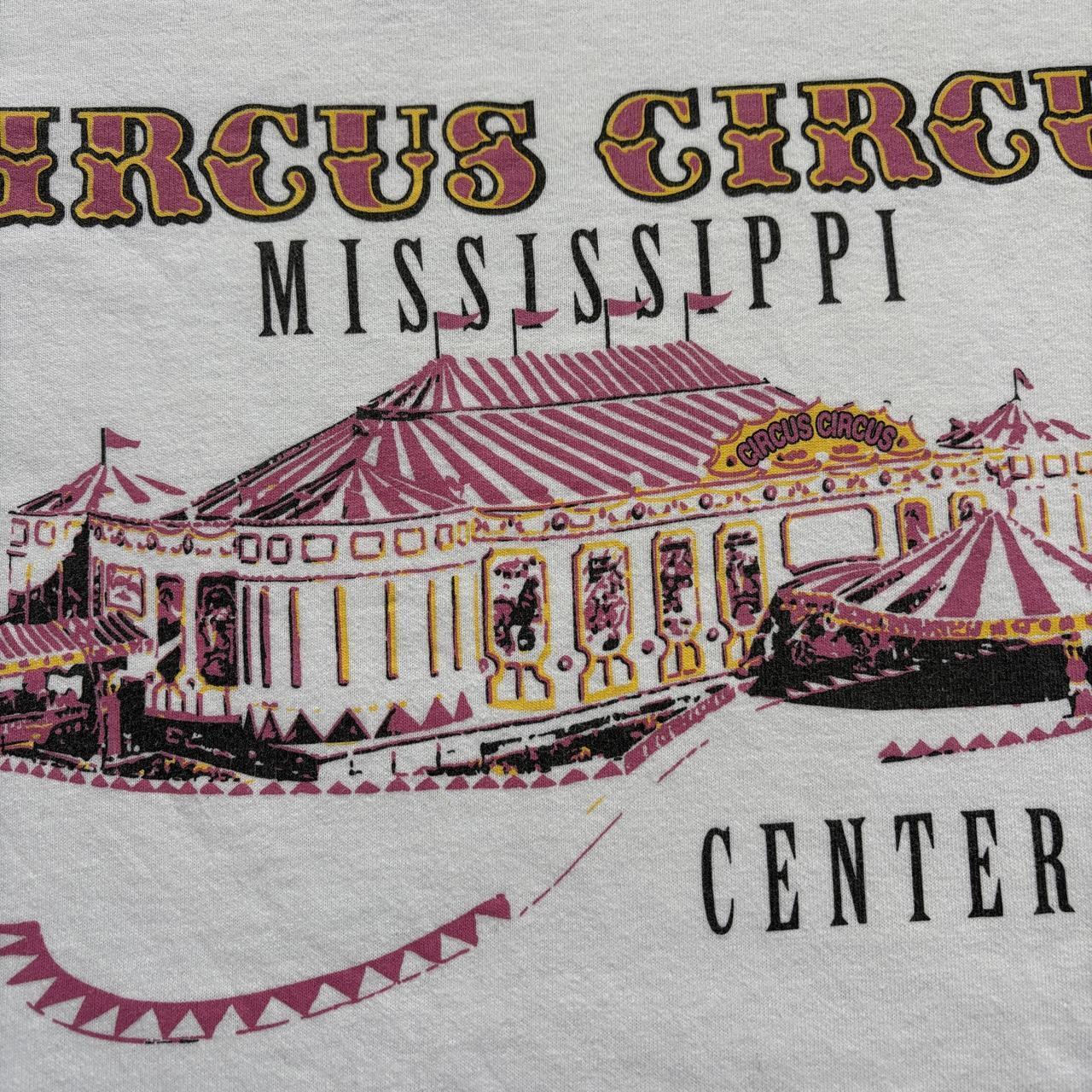 Vintage 90s Circus Circus Mississippi Center ring hotel casino souvenir t-shirt