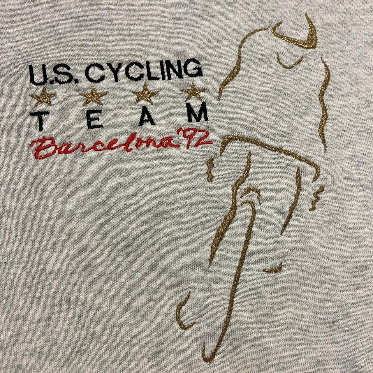 Vintage 90s USA cycling team Barcelona Olympics summer games athletics graphic sweatshirt