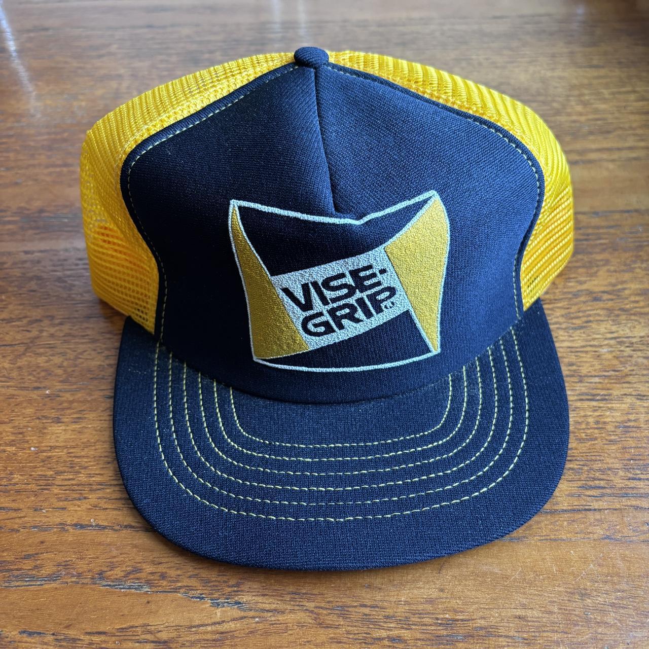 Vintage 90s USA Vise-grip tools construction graphic trucker cap