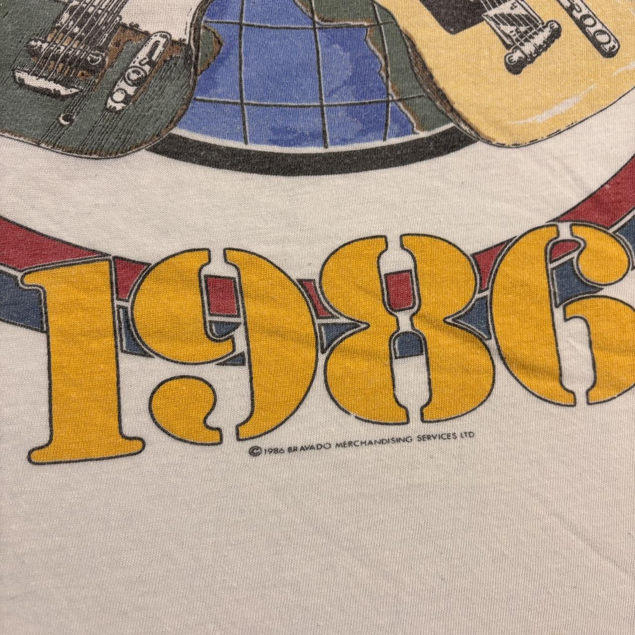 Vintage 80s Status Quo in the army now UK tour rock band graphic t-shirt