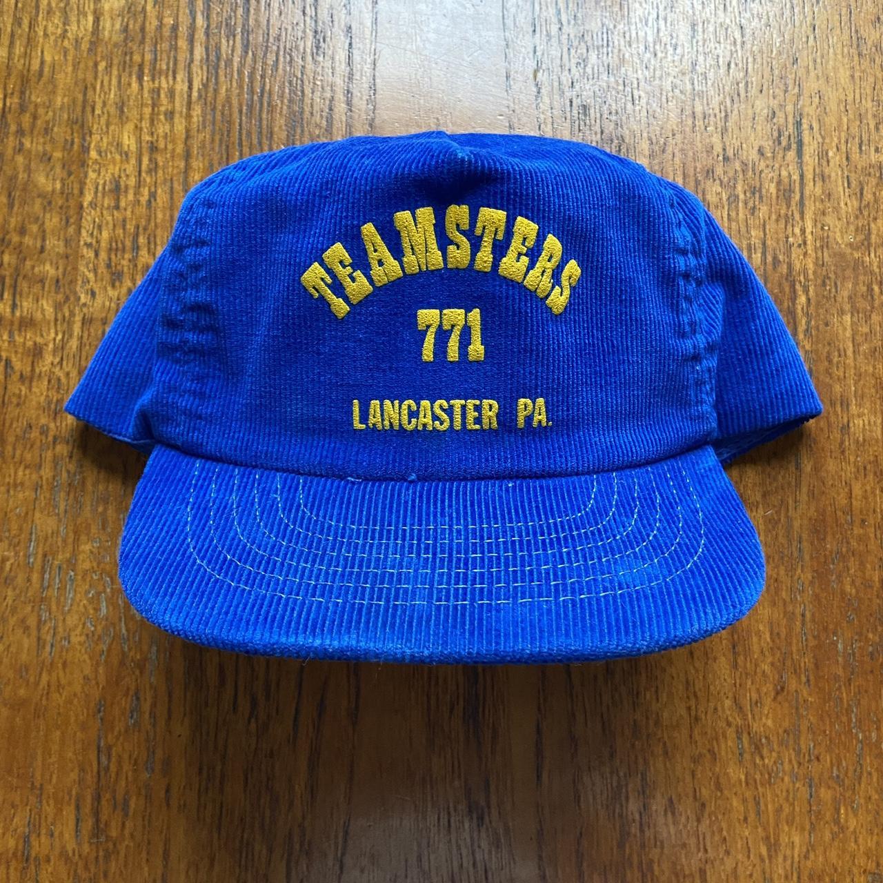 Vintage 90s USA Teamster American Union Lancaster Pennsylvania graphic corduroy cap