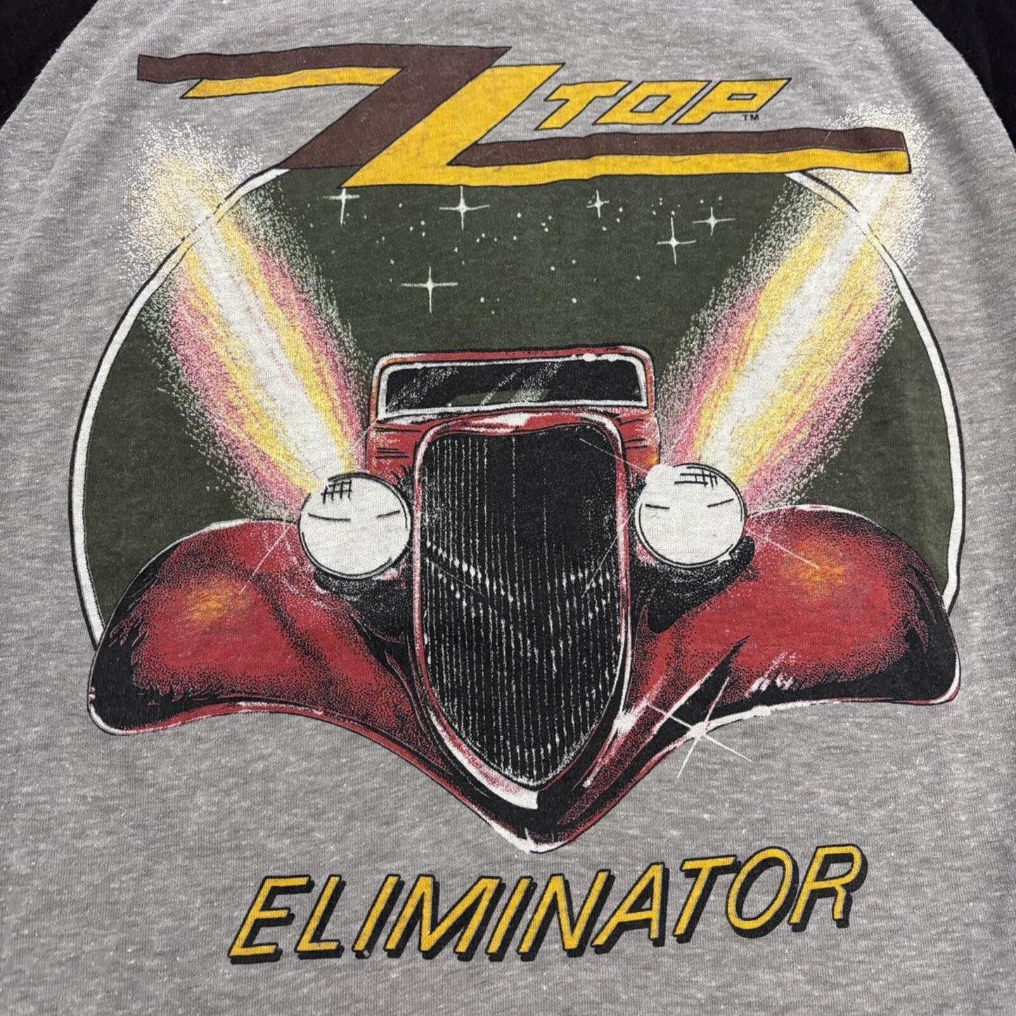 Vintage 80s ZZ Top eliminator USA Tour rock band jersey t-shirt