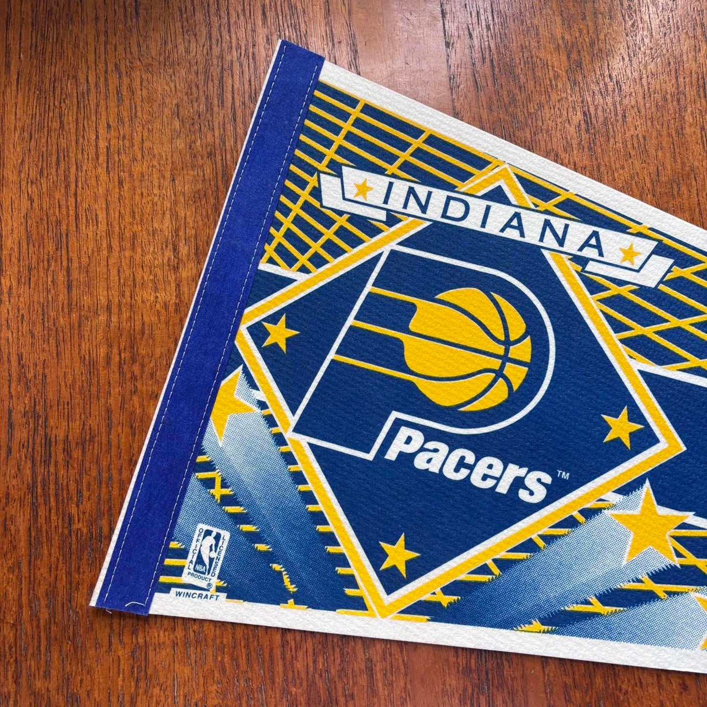 Vintage 90s USA Indiana Pacers NBA basketball felt pennant