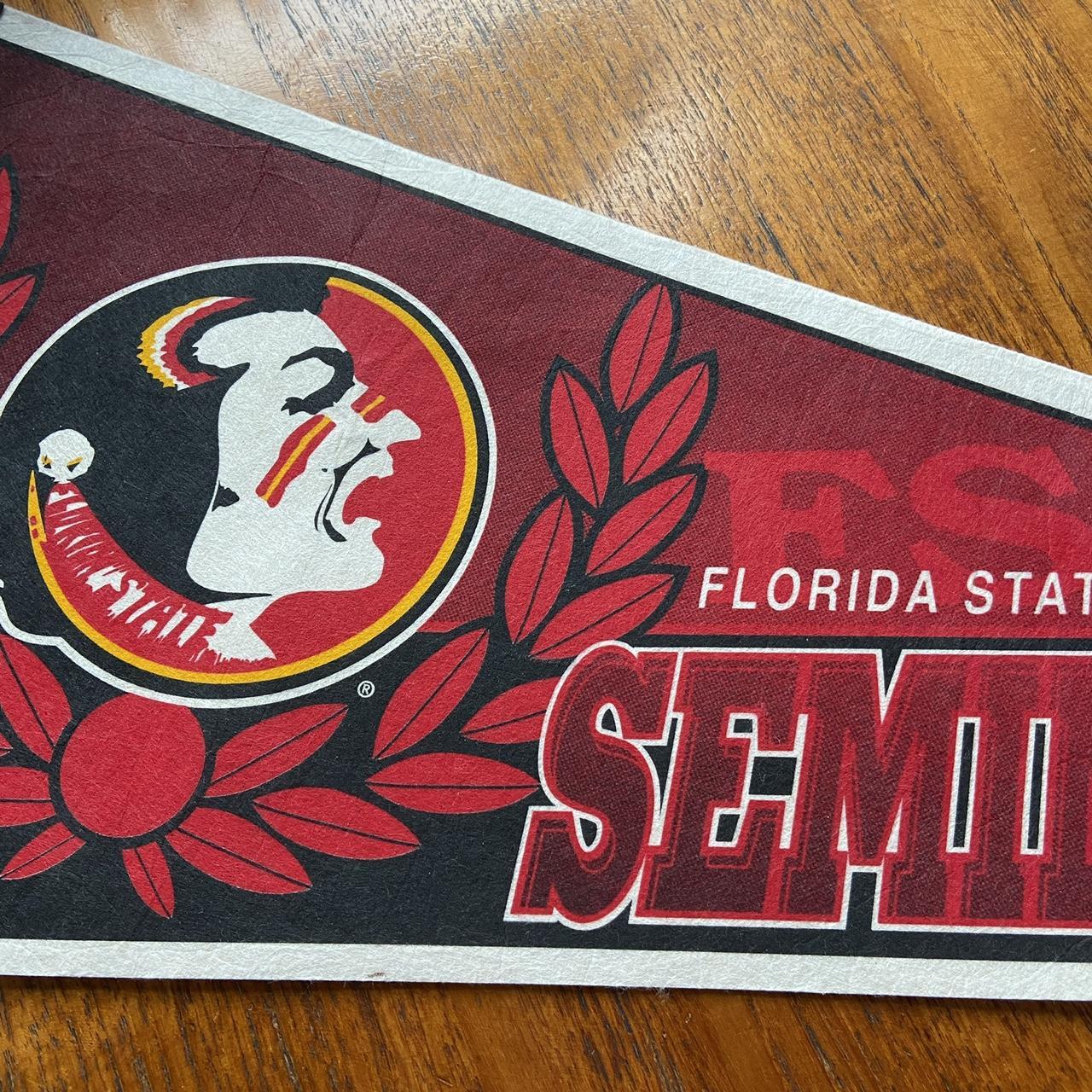 Vintage 90s USA Florida State Seminoles university varsity felt pennant