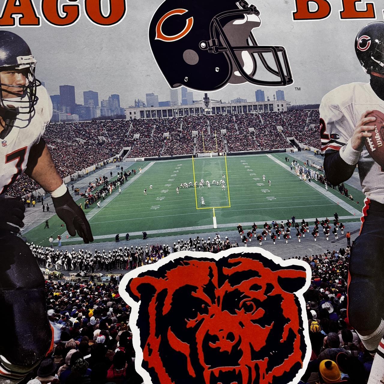Vintage 90s Chicago Bears poster NFL American Football print