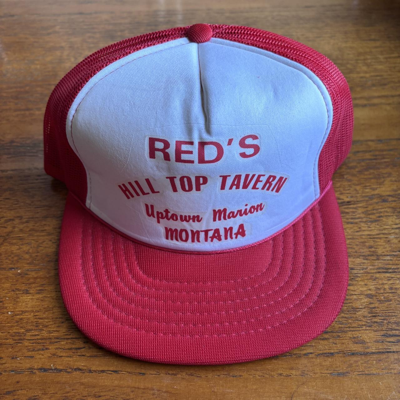 Vintage 90s USA Red’s Hill Top Tavern Montana restaurant bar graphic trucker cap