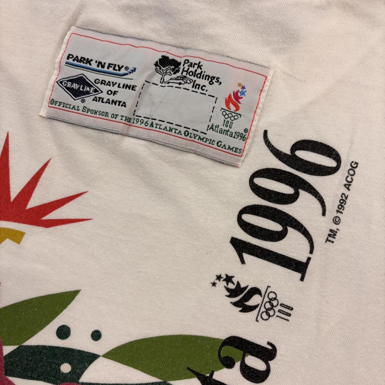 Vintage 90s USA Atlanta Olympics 1996 summer games athletics graphic t-shirt