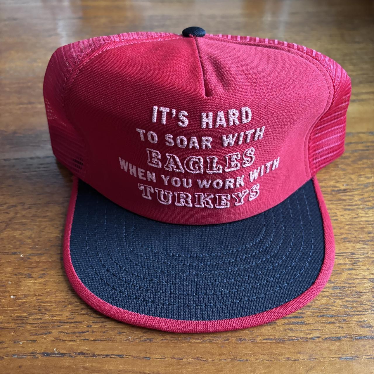 Vintage 90s USA novelty slogan humour graphic trucker cap