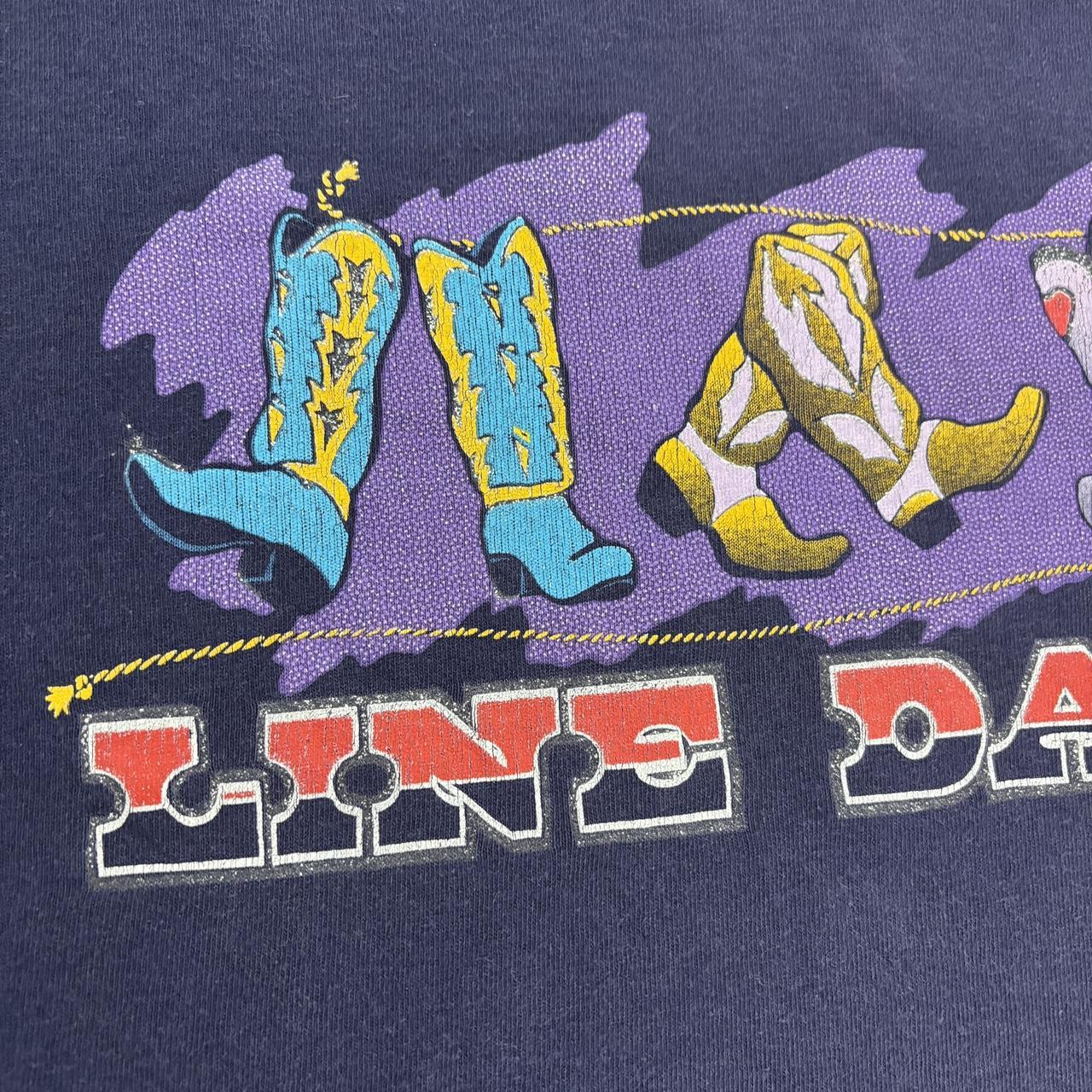 Vintage 90s USA Line Dancing rodeo western cowboy graphic t-shirt