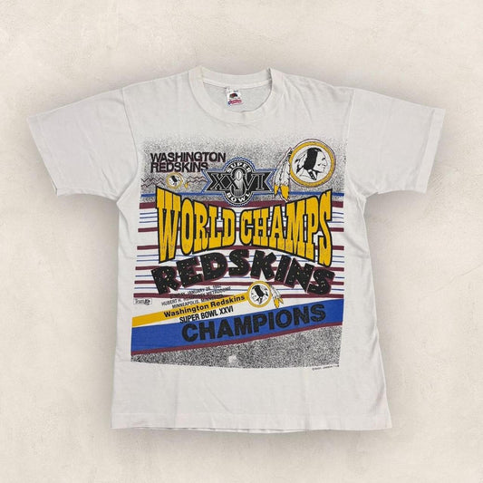 Vintage 90s USA Washington Redskins Super Bowl 26 Champions NFL American Football t-shirt