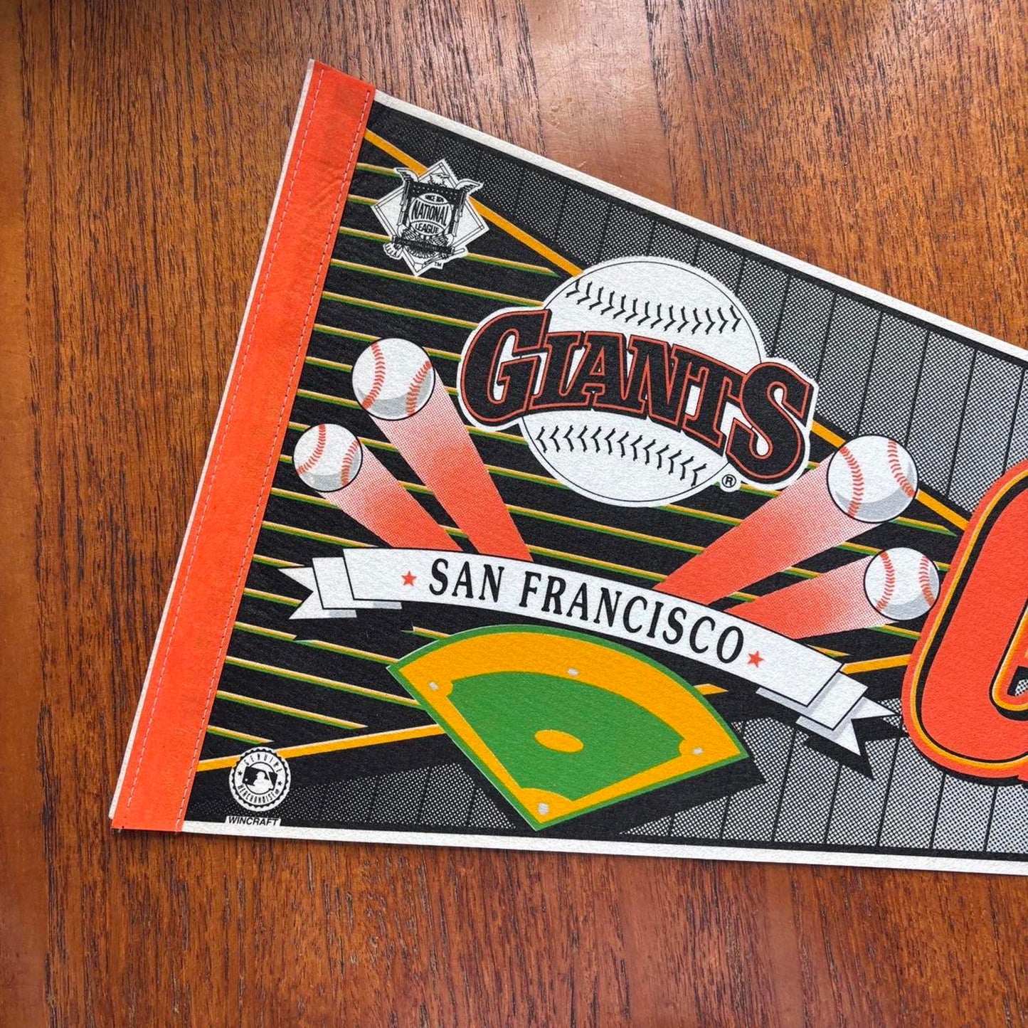 Vintage 90s USA San Francisco Giants Major League Baseball MLB felt pennant