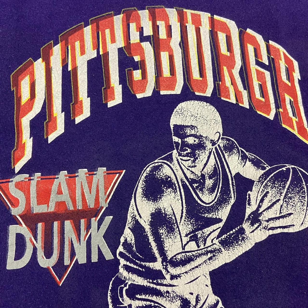 Vintage 90s USA Pittsburgh basketball slam dunk promotional sweatshirt