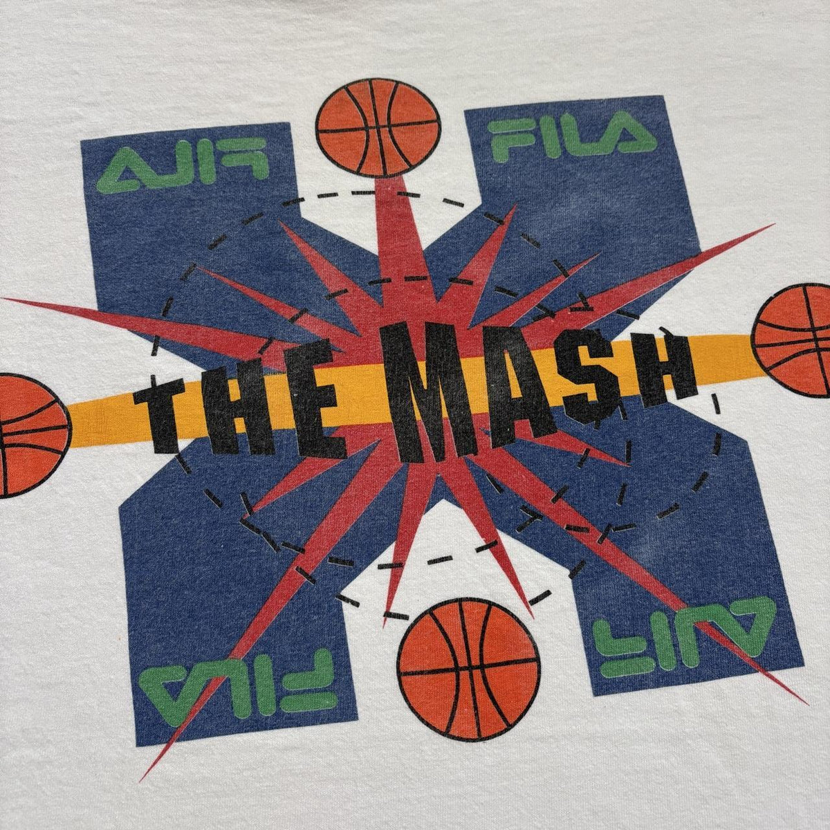 Vintage 90s USA Fila Jamal Mashburn NBA basketball Dallas Mavericks t-shirt