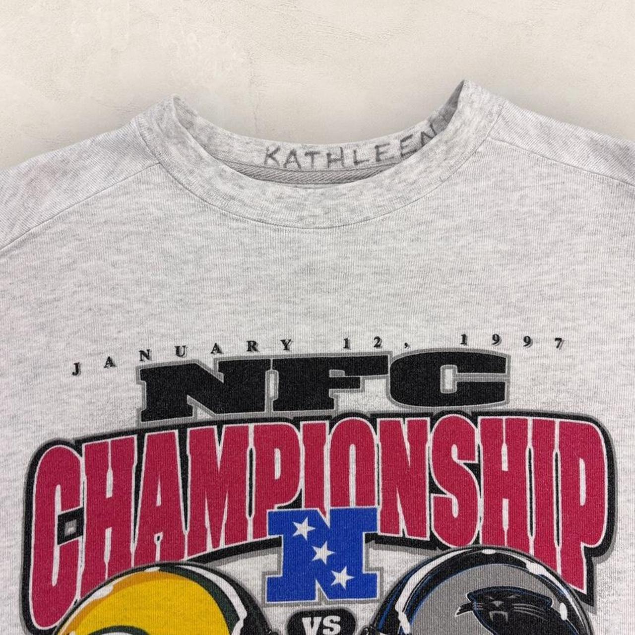 Vintage 90s USA NFC Championship NFL American Football Packers Panthers graphic sweatshirt
